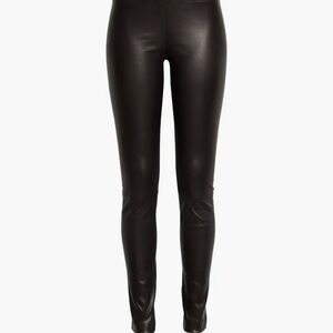 The Row Black Leather Pants